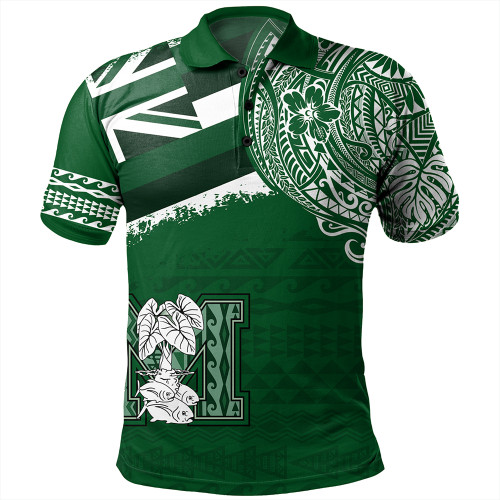 Hawaii Polo Shirt MolokaÊ»i High School With Crest Style