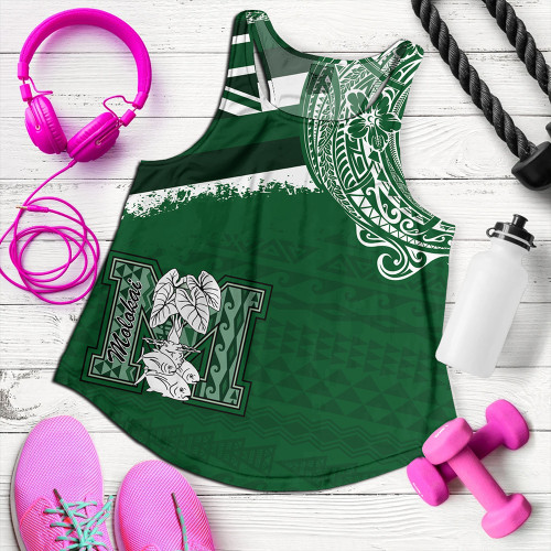 Hawaii Women Tank MolokaÊ»i High School With Crest Style