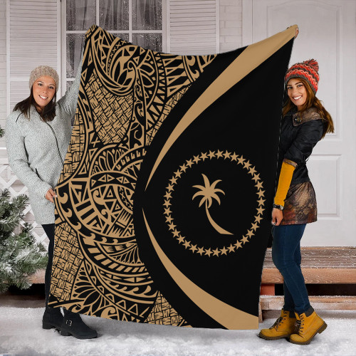 Chuuk Premium Blanket Lauhala Gold Circle Style