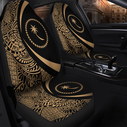 Chuuk Car Seat Covers Lauhala Gold Circle Style