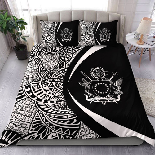 Cook Islands Bedding Set Lauhala White Circle Style