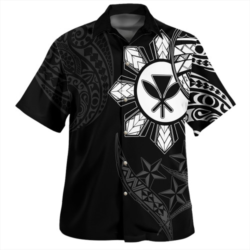 Philippines Hawaiian Shirt With Kanaka Tribal Sun In My Heart