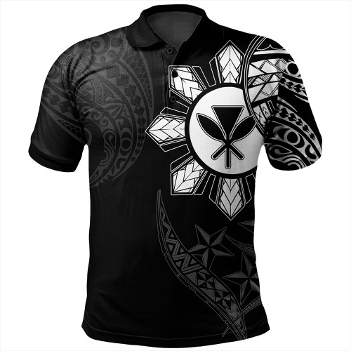 Philippines Polo Shirt With Kanaka Tribal Sun In My Heart