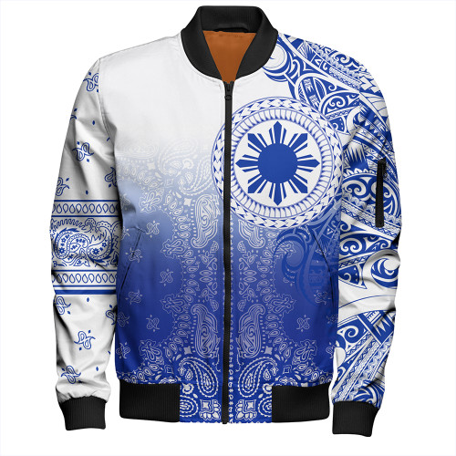 Philippines Bomber Jacket Custom Pattern With Paisley Style