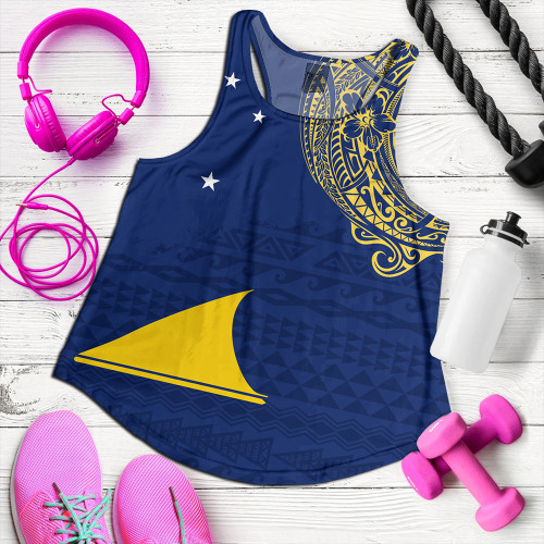 Tokelau Women Tank Polynesian Flag With Coat Of Arms