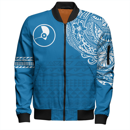 Yap State Bomber Jacket Polynesian Flag With Coat Of Arms