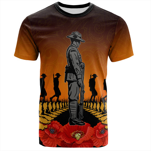 New Zealand T-Shirt Anzac Day Lest We Forget Silver Fern