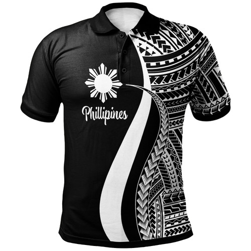 Philippines Custom Personalised Polo Shirt - Polynesian Tentacle Tribal Pattern