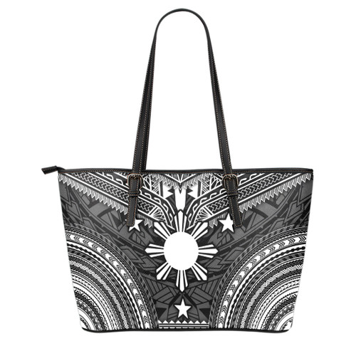 Philippines Filipino Cheif Tattoo Patterns Style Leather Totes