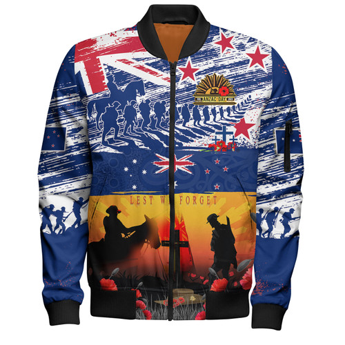 New Zealand Bomber Jacket New Zealand And Australian Army Corps ANZAC Day Commemoration