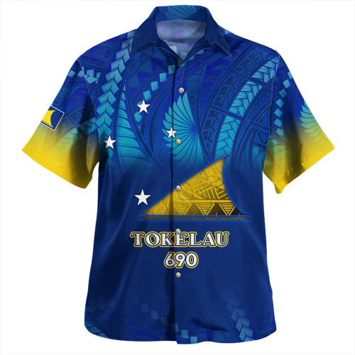 Tokelau Hawaiian Shirt Flag Color With Traditional Patterns