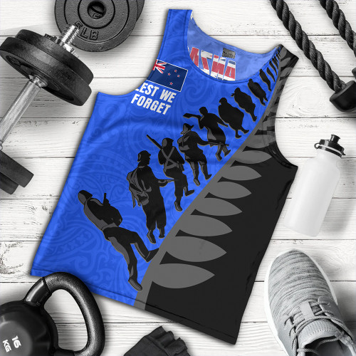 New Zealand Tank Top Maori Tribal Anzac Day Lest We Forget