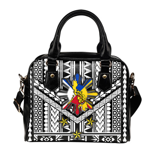 Philippines Filipinos Sun And Stars Tribal Tattoo Patterns Style Shoulder Handbags