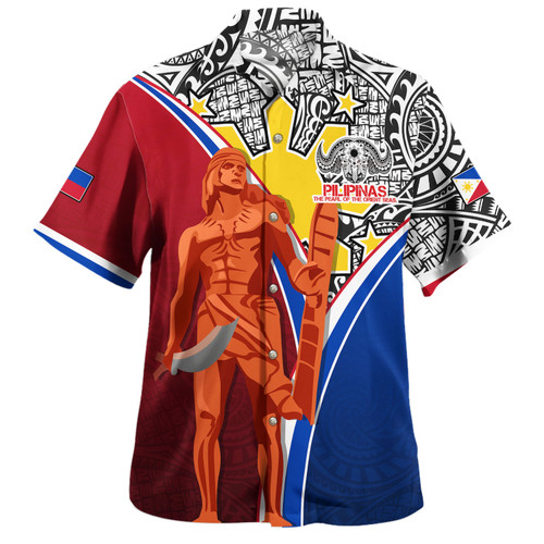 Philippines Filipinos Hawaiian Shirt Philippines Lapu Lapu With Tribal Kalabaw And Sun