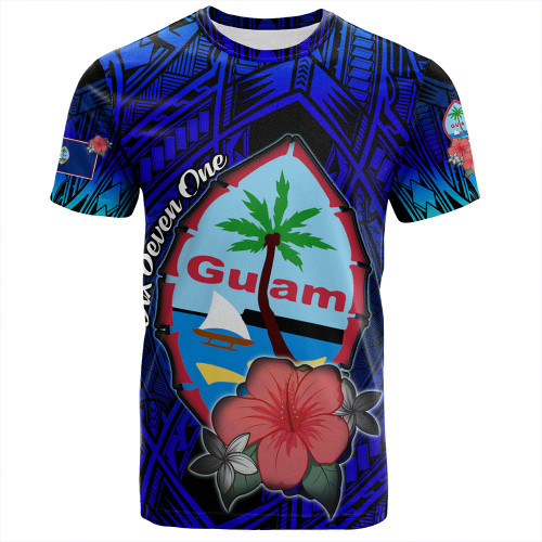 Guam T-Shirt Hibiscus Flowers With Seal