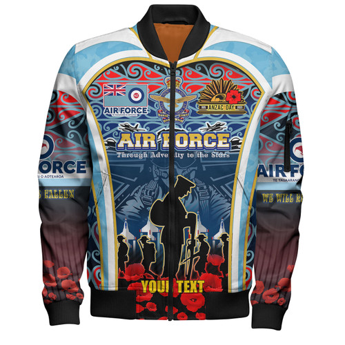 New Zealand Bomber Jacket Custom Anzac Day Royal New Zealand Air Force Te Tauaarangi o Aotearoa