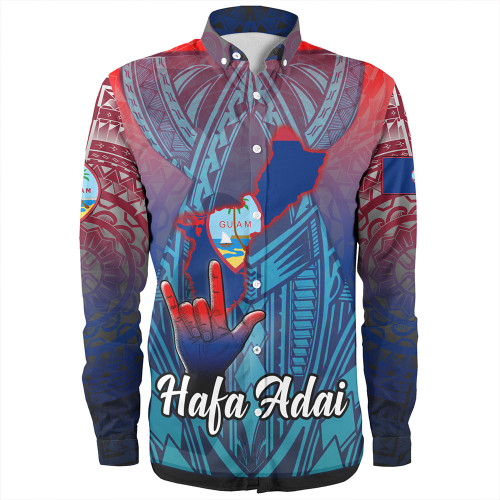 Guam Long Sleeve Shirt Hafa Adai From Guam Style