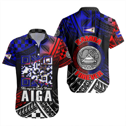 American Samoa Short Sleeve Shirt Always In Gods Arms