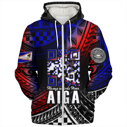 American Samoa Sherpa Hoodie Always In Gods Arms