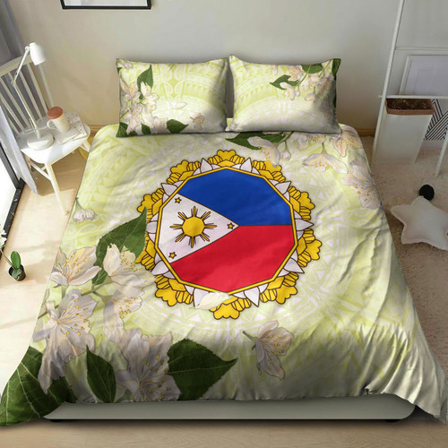 Philippines Filipino Bedding Set Filipino Sun And Jasmine Flowers