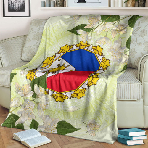 Philippines Filipino Blanket Filipino Sun And Jasmine Flowers