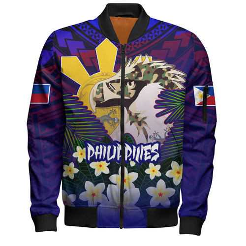 Philippines Filipinos Bomber Jacket Custom Philippine Sun And Eagles Summer Vibes
