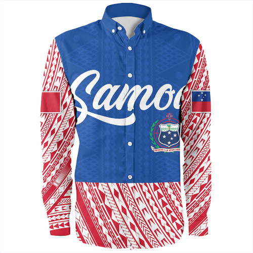 Samoa Long Sleeve Shirt Tribal Polynseian Simple Style