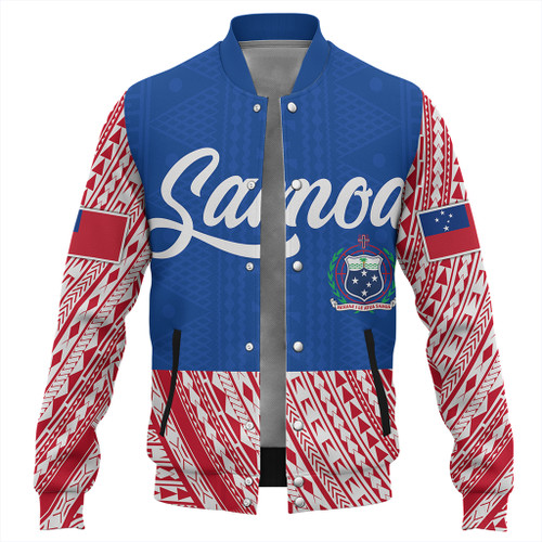 Samoa Baseball Jacket Tribal Polynseian Simple Style