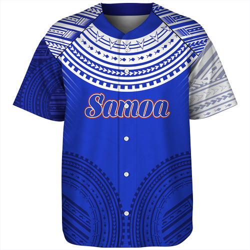 Samoa Baseball Shirt Polynesian Tribal Style Sport
