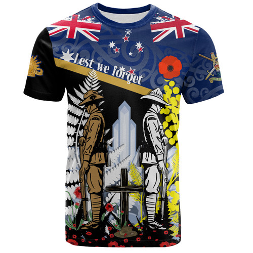New Zealand T-Shirt Custom Australian and New Zealand Army Corps Anzac Day