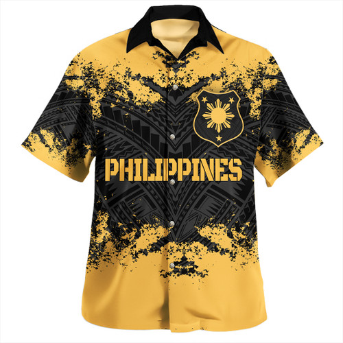 Philippines Filipinos Hawaiian Shirt Custom Grunge Texture Tribal Pattern