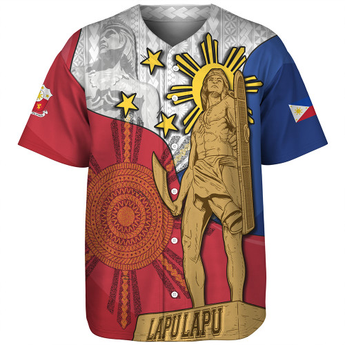 Philippines Filipinos Baseball Shirt Lapu Lapu Heroes With Sun And Flag Tribal Patterns