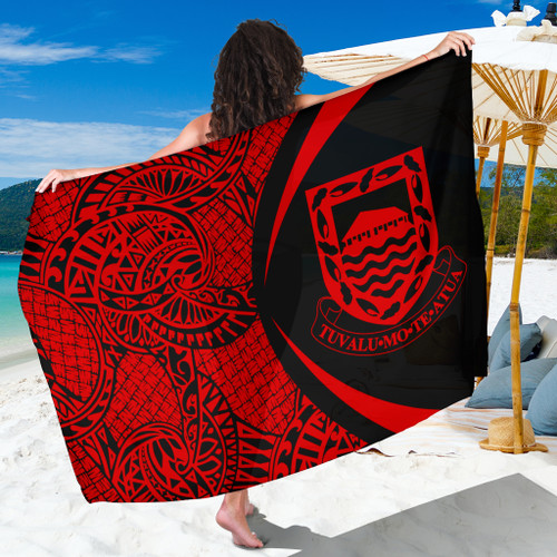 Tuvalu Sarong Coat Of Arm Lauhala Circle Red