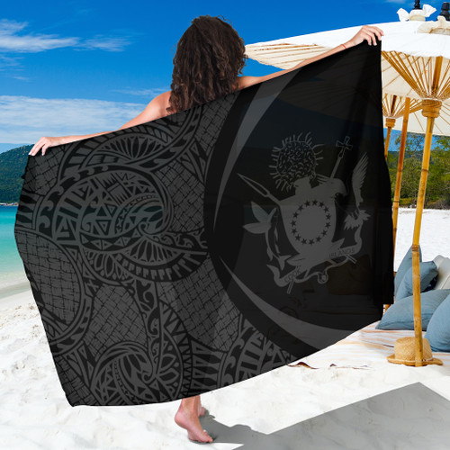 Cook Islands Sarong Coat Of Arm Lauhala Circle Grey
