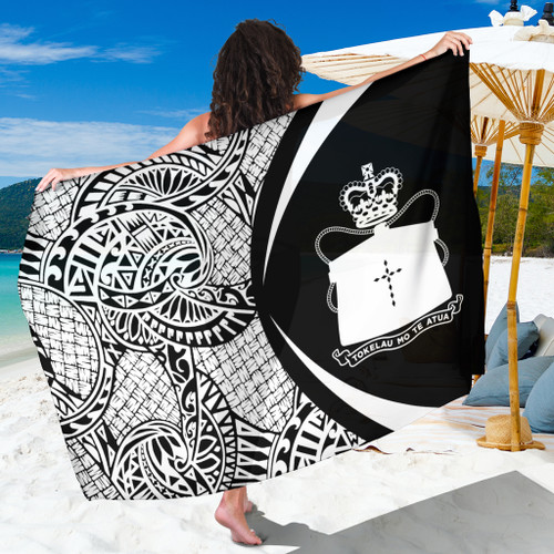 Tokelau Sarong Coat Of Arm Lauhala Circle White