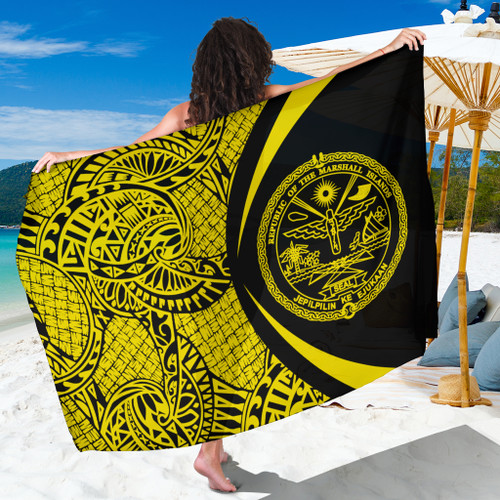Marshall Islands Sarong Coat Of Arm Lauhala Circle Yellow