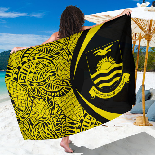 Kiribati Sarong Coat Of Arm Lauhala Circle Yellow