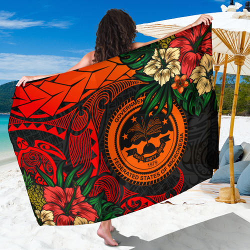 Federated States Of Micronesia Sarong Polynesian Turtle Tropical