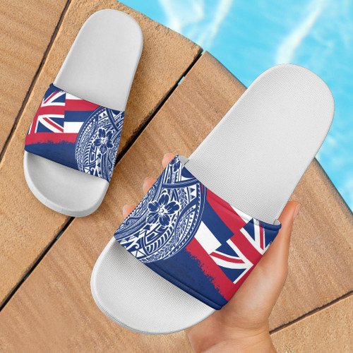 Hawaii Sandals Polynesian Flag With Coat Of Arms