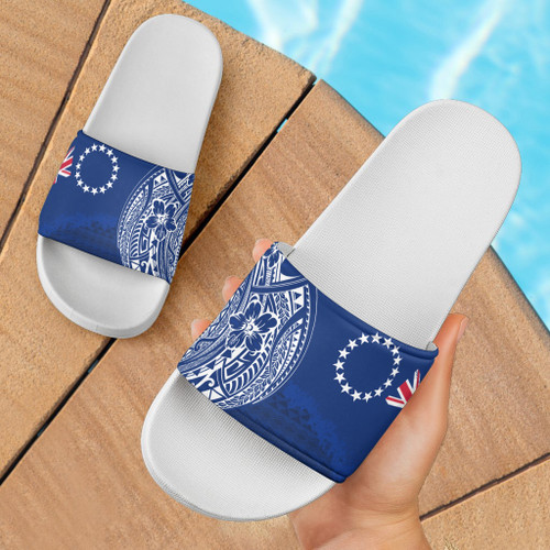 Cook Islands Sandals Polynesian Flag With Coat Of Arms