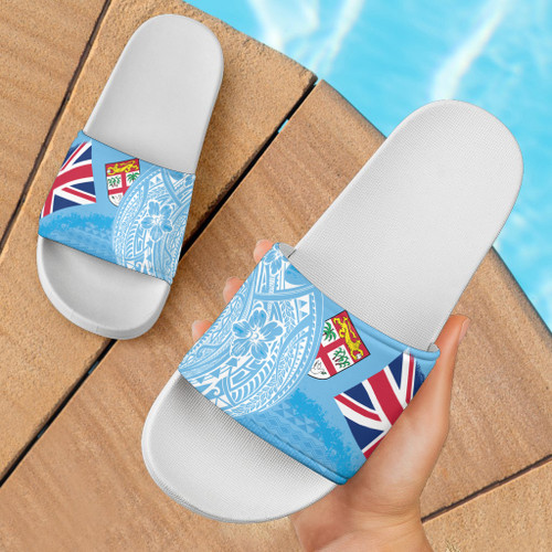 Fiji Sandals Polynesian Flag With Coat Of Arms