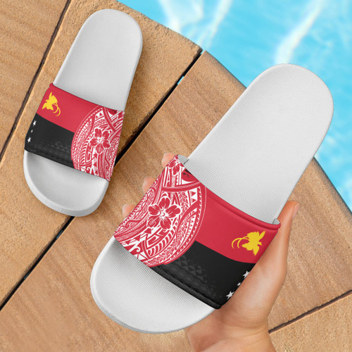 Papua New Guinea Sandals Polynesian Flag With Coat Of Arms