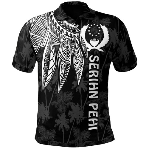 Pohnpei Polo Shirt - Polynesian Wings WHITE