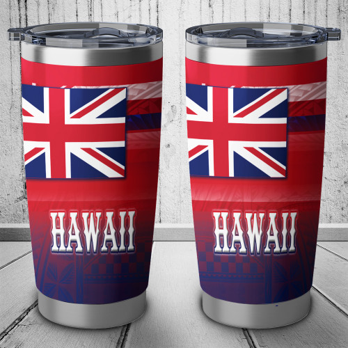 Hawaii Flag Color With Traditional Patterns Tumbler