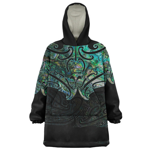 New Zealand Snug Hoodie Maori Papua Shell Pattern