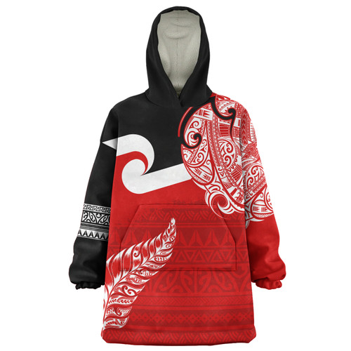 New Zealand Snug Hoodie Tino Rangatiratanga Maori With Silver Fern