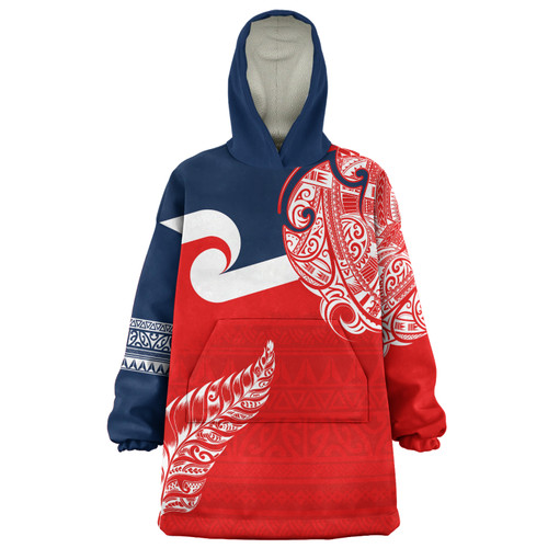 New Zealand Snug Hoodie Tino Rangatiratanga Maori With Silver Fern Version.2