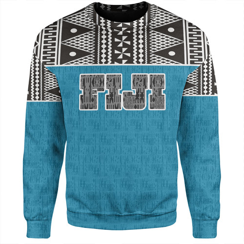 Fiji Sweatshirt Fijian Tapa Pattern