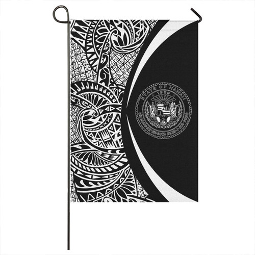 Hawaii Garden Flag Lauhala Circle White