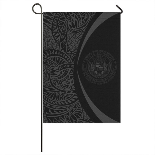Hawaii Garden Flag Lauhala Circle Grey